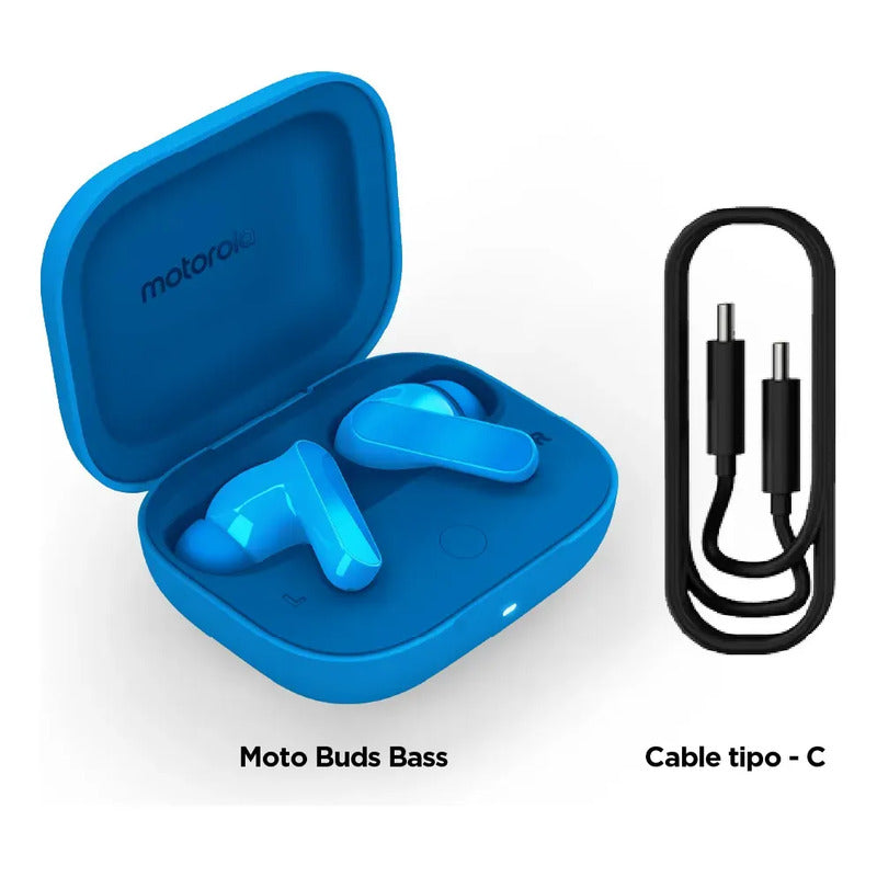 Audifonos moto buds bass azul