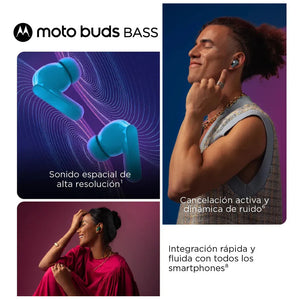 Audifonos moto buds bass azul