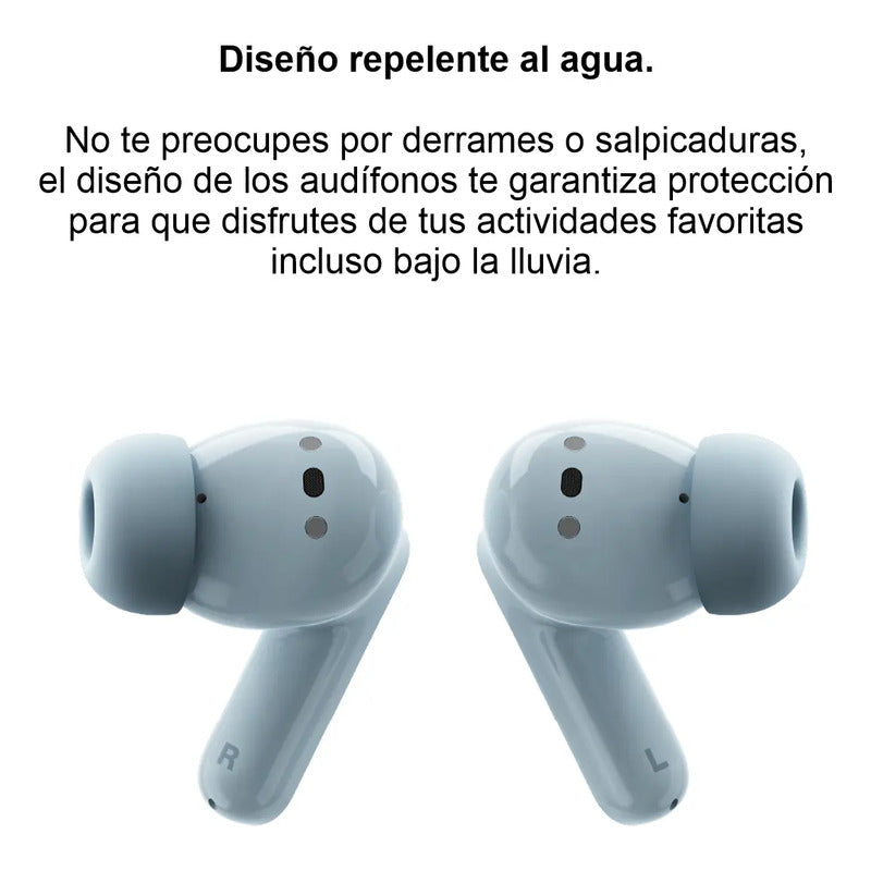 Audífonos Motorola Moto Buds Bluetooth 5.3 Celeste Ilusion Azul Azul