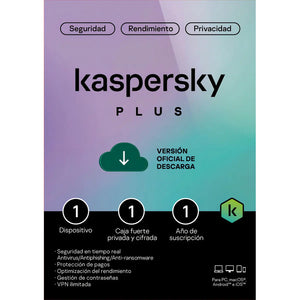 Antivirus Kaspersky Plus 1 Dispositivo 1 Año