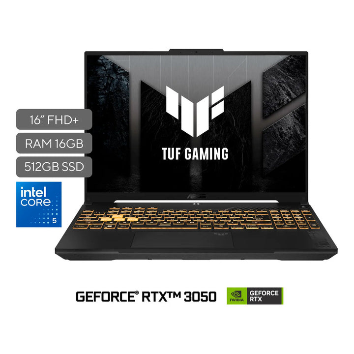 Portatil Asus Tuf Gaming F16 Intel Core5 16gb 512gb Rtx3050 Gris