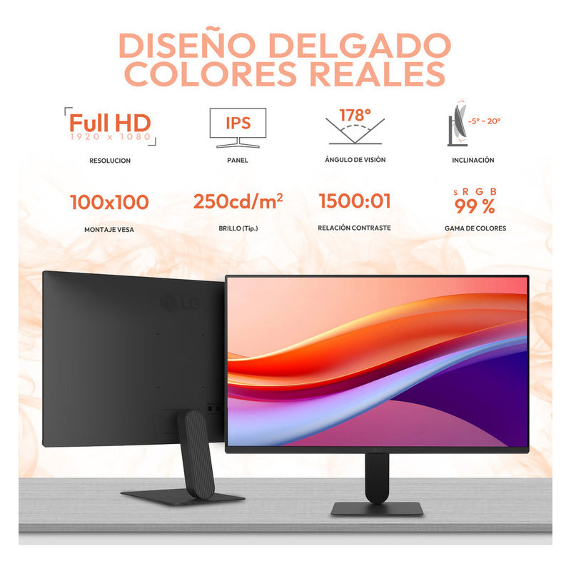 Monitor 23.8 LG 24u411a-b 5ms 120hz Ips Full Hd Hdmi D-sub Negro