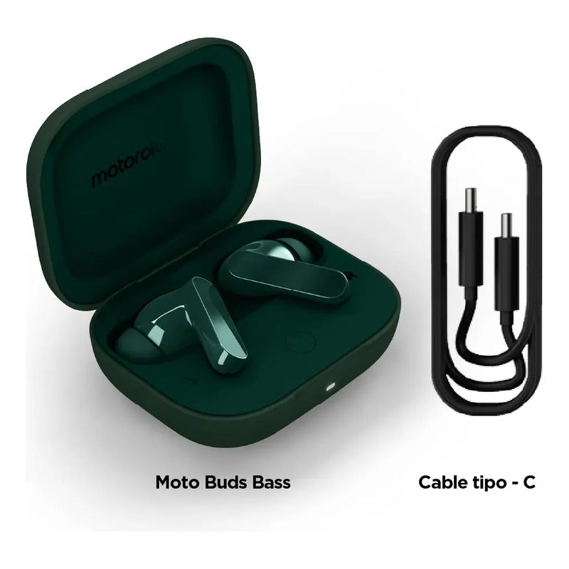 Audífonos Moto Buds Bass - Verde (con Cancelación De Ruido)