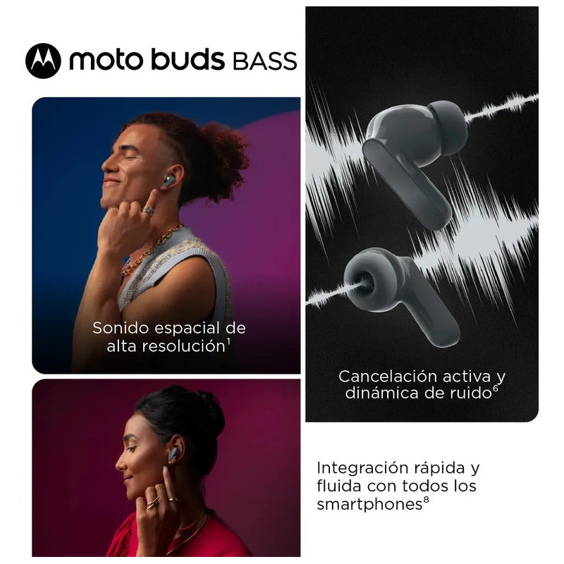 Audífonos Moto Buds Bass - Verde (con Cancelación De Ruido)