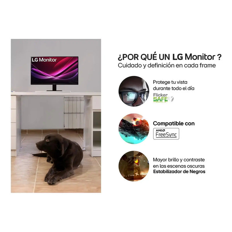 Monitor LG 27 Pulgadas Ips 120hz Hdr 10 1ms Full Hd 27u411a-b Negro 110v