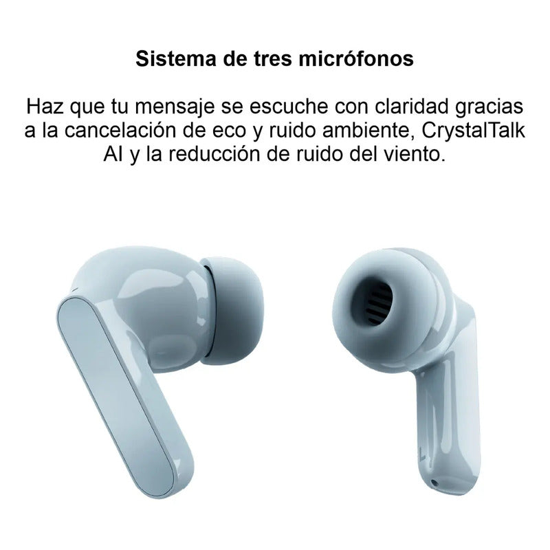 Audífonos Motorola Moto Buds Bluetooth 5.3 Celeste Ilusion Azul Azul