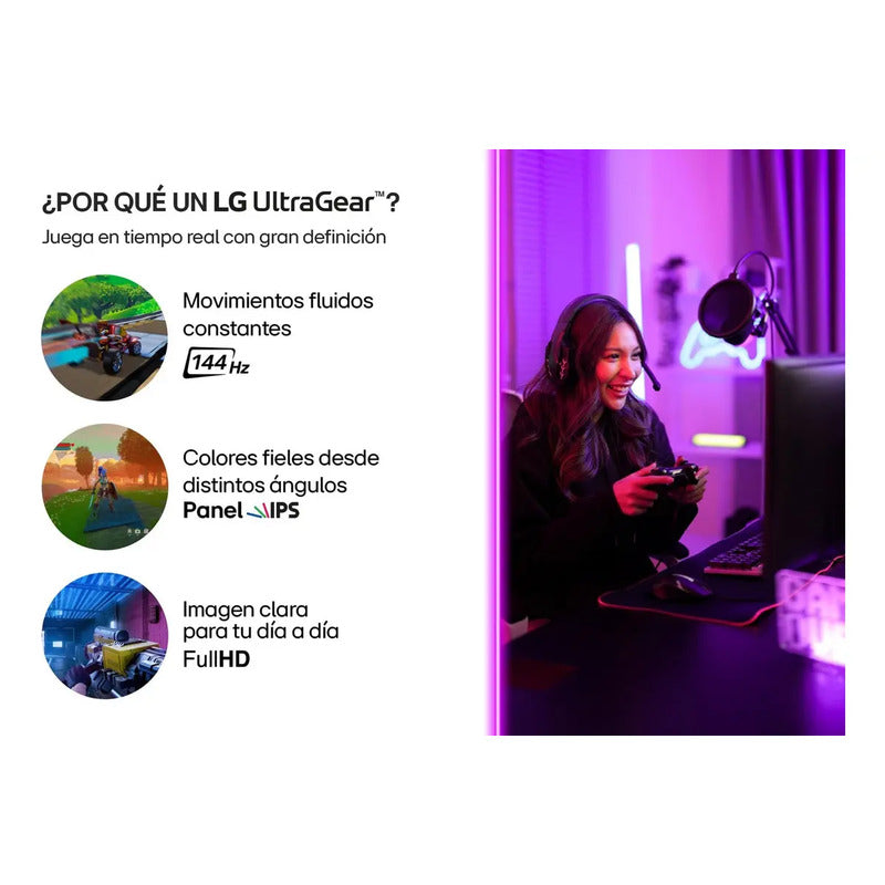 Monitor LG 27 Ips Fhd 144hz 27g411a Negro Negro 110v