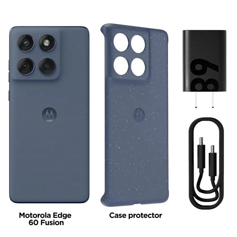Celular Motorola Edge 60 Fusion 128gb + 8gb Ram Dual Sim Ultra Resistencia Militar Ip68 - Azul Azul Oscuro