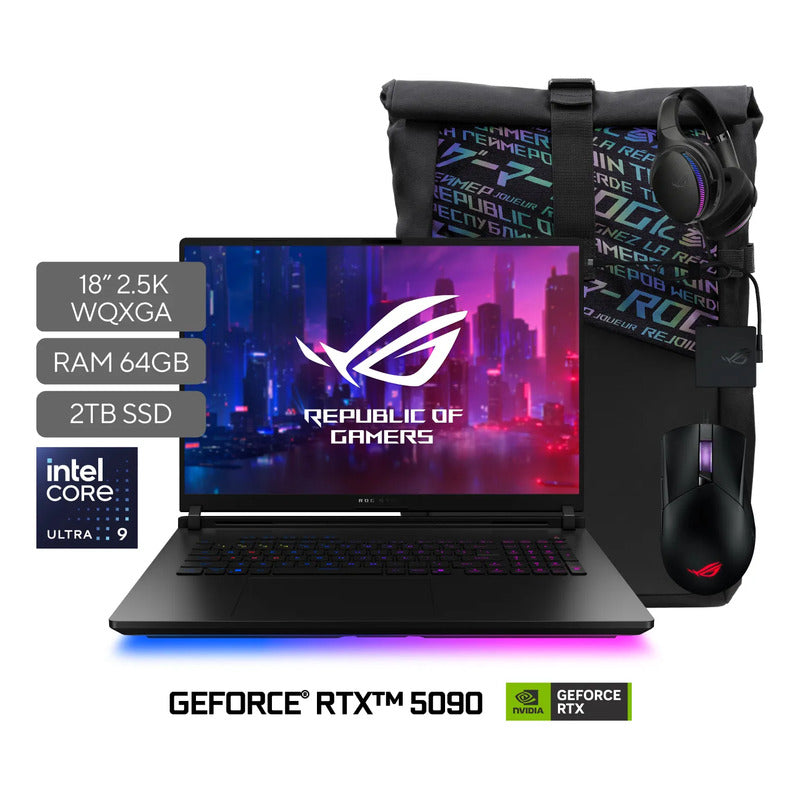 Portatil Rog Strix Scar18 Intel Core Ultra9 32gb 2tb Rtx5090 Negro