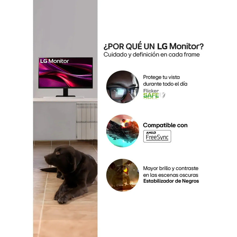 Monitor LG Ips 22 Fhd 100hz 22u401a Negro