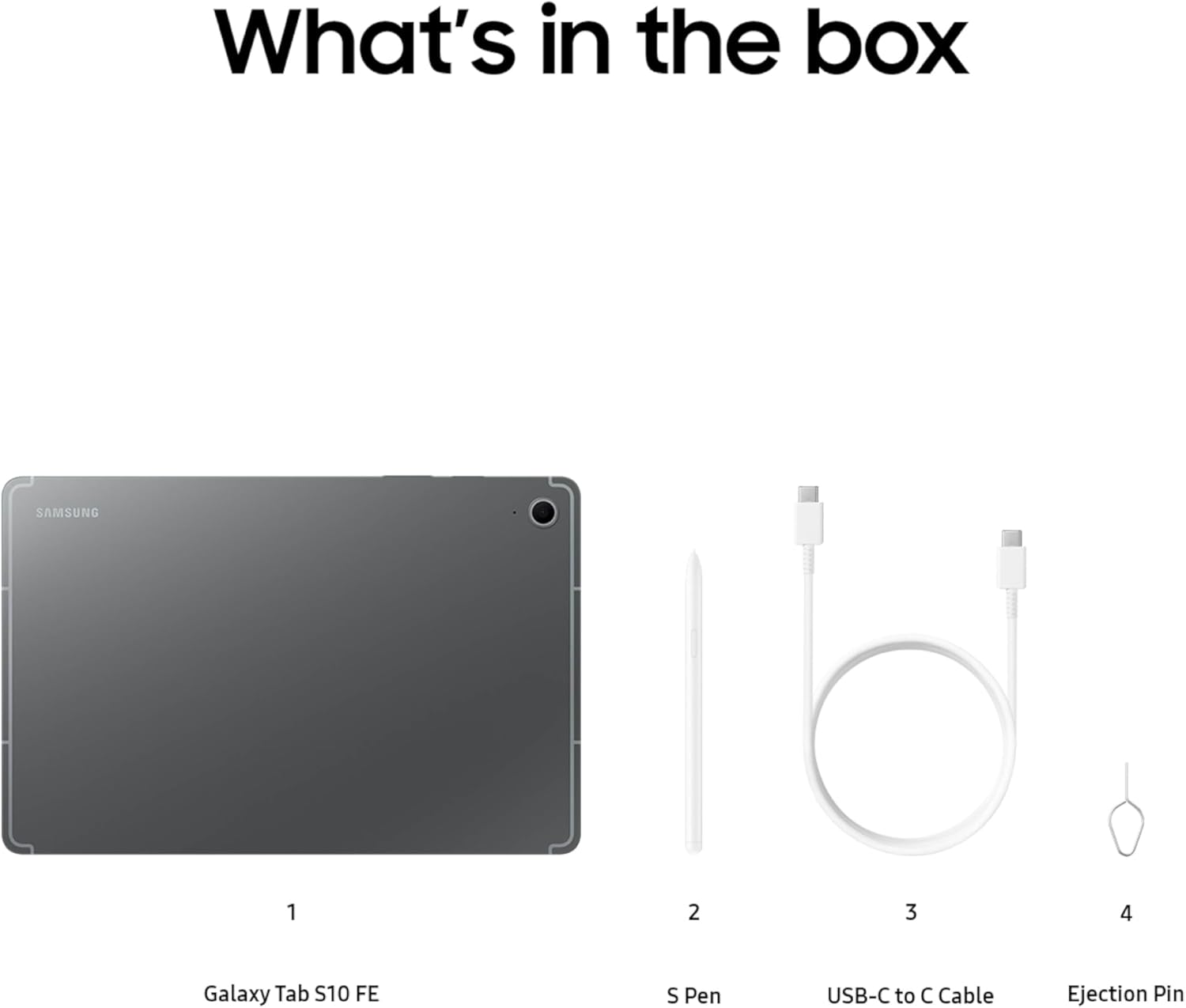 Galaxy Tab S10 FE con pantalla de 10,9" gris, 8 GB-128 GB